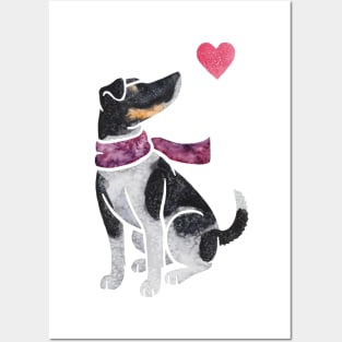 Watercolour Smooth Fox Terrier Posters and Art